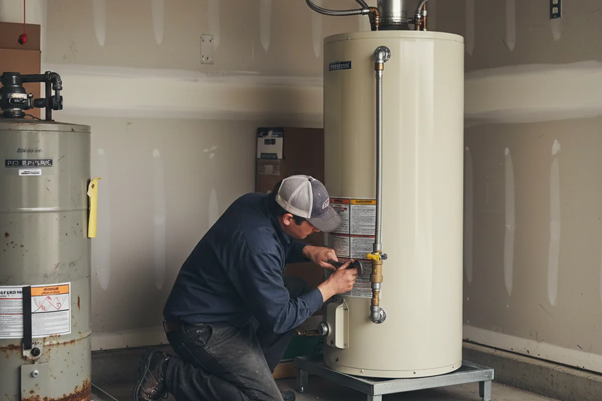 Water heater and shutoff valve replacement in Lake Powell